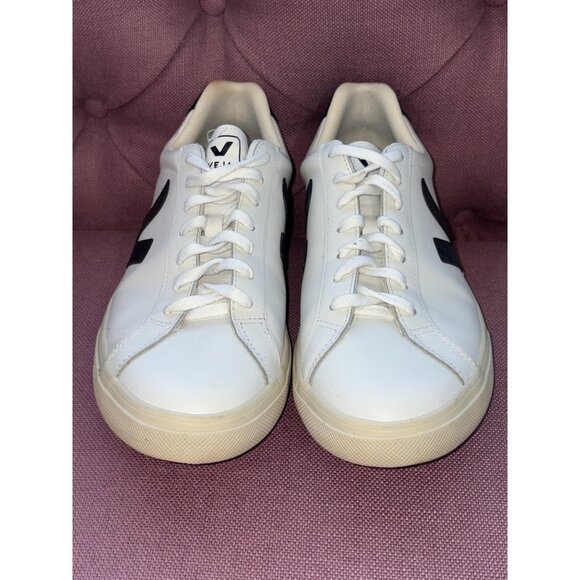 Veja Esplar Logo Sneakers in Extra-White Black 11 Mens Athletic Shoes - Picture 5 of 14